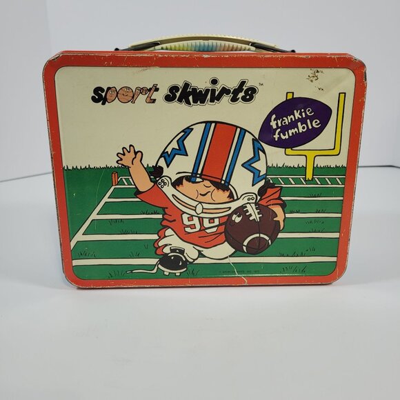 Vintage Sport Skwirts Metal Lunch Box 1972 Jimmy Blooper and Frankie Fumble - Picture 2 of 7